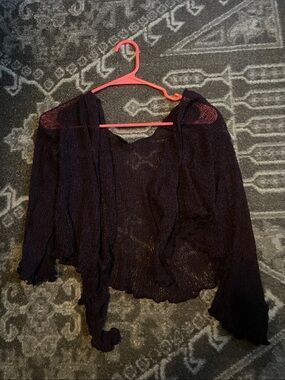 Purple sheer sweater